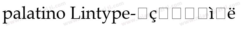 palatino Lintype字体转换